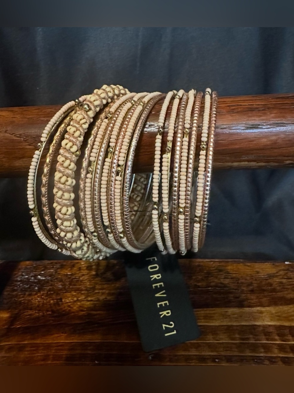 #JC75 Beaded Peach Bracelets—  17 bracelets